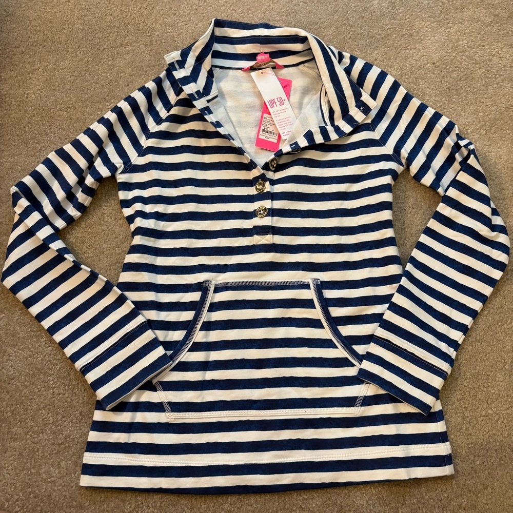 Lilly Pulitzer Captain Popover - Blue and White Striped
